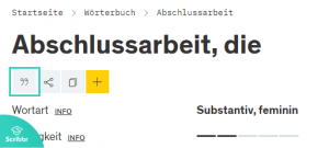 Beispiel APA-Richtlinien: Wörterbuch